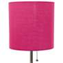 Oslo 19 1/2"H Steel Outlet Table Desk Lamp with Pink Shade