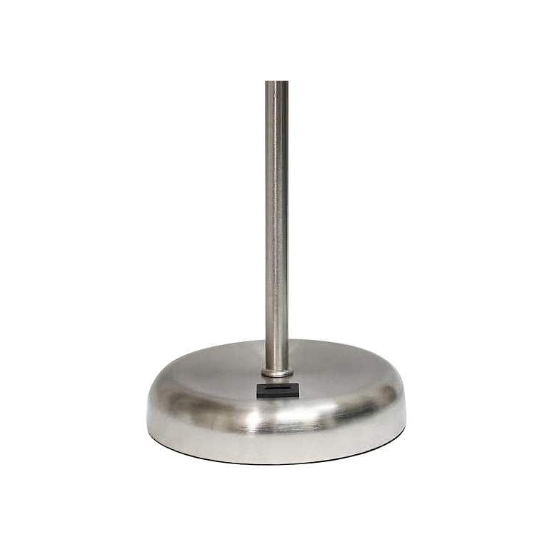 Image 4 Oslo 19 1/2"H Steel Outlet Table Desk Lamp with Pink Shade more views