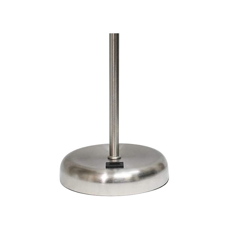 Image 4 Oslo 19 1/2"H Steel Outlet Table Desk Lamp with Purple Shade more views