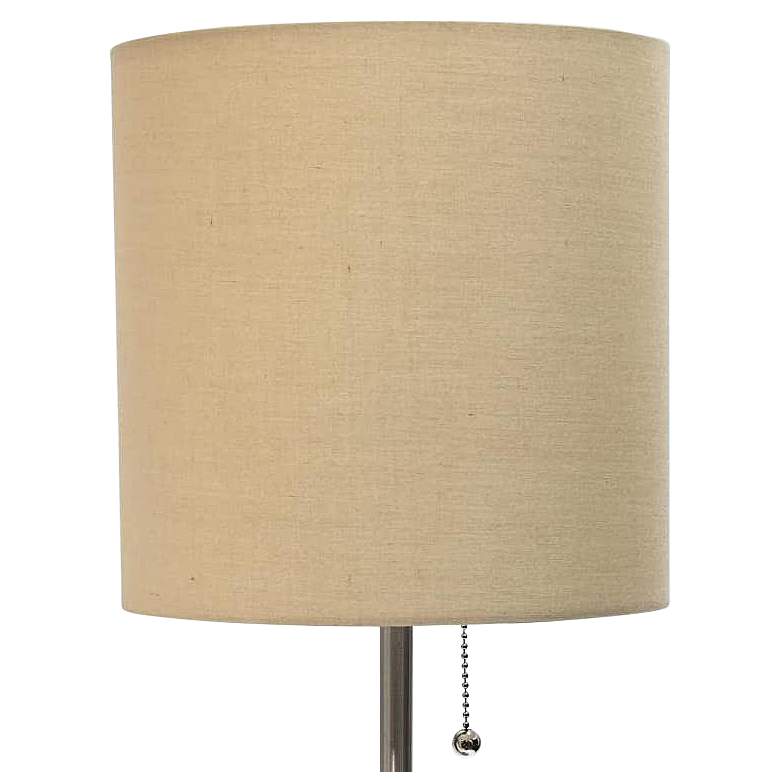 Image 3 Oslo 19 1/2 inchH Steel Outlet Table Desk Lamp with Tan Shade more views