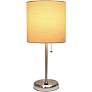 Oslo 19 1/2"H Steel Outlet Table Desk Lamp with Tan Shade