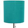 Thumbnail3 of Oslo 19 1/2"H Steel Outlet Table Desk Lamp with Teal Shade more views