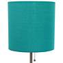 Oslo 19 1/2"H Steel Outlet Table Desk Lamp with Teal Shade