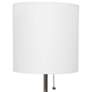 Oslo 19 1/2"H Steel Outlet Table Desk Lamp with White Shade