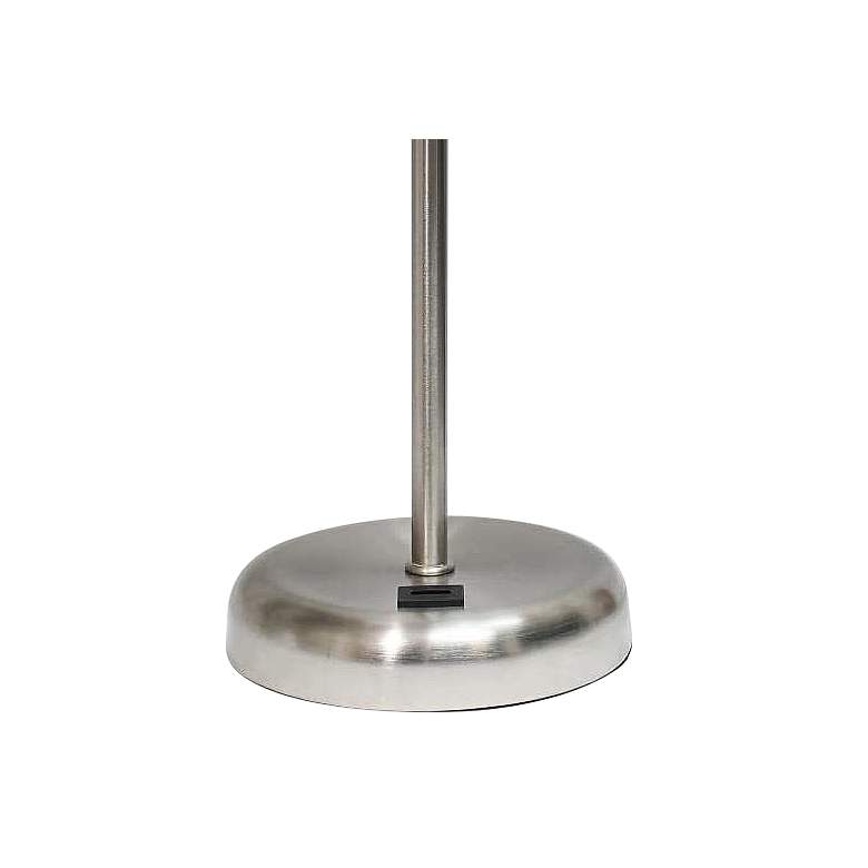 Image 4 Oslo 19 1/2"H Steel Outlet Table Desk Lamp with White Shade more views