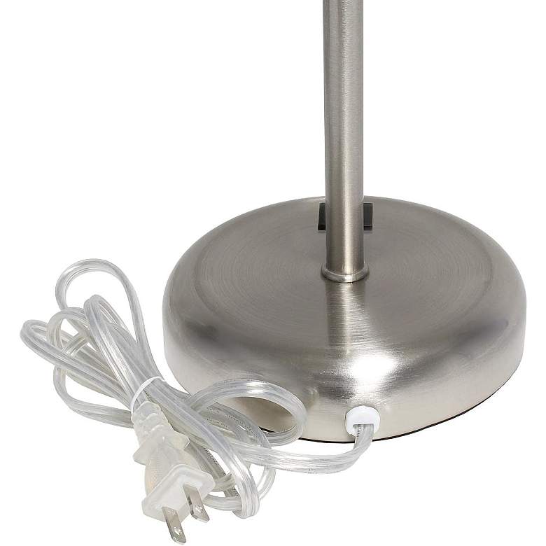 Image 6 Oslo 19 1/2 inchH Steel Outlet Table Desk Lamp with White Shade more views