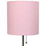 Oslo 19 1/2"H Steel Outlet Table Lamp w/ Light Pink Shade