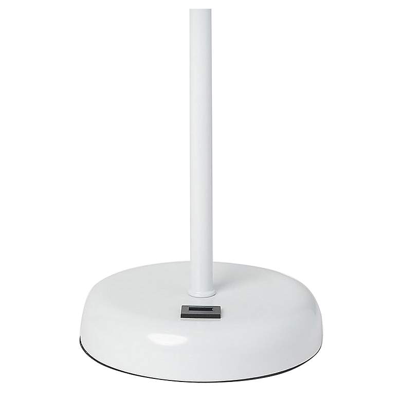 Image 4 Oslo 19 1/2"H White Outlet Table Desk Lamp with Aqua Shade more views