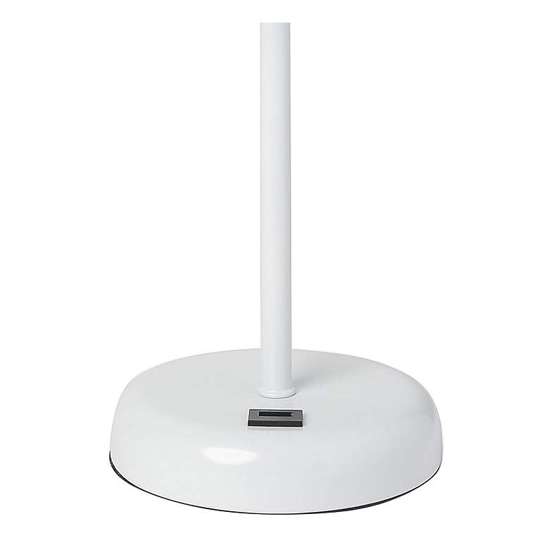 Image 4 Oslo 19 1/2"H White Outlet Table Desk Lamp with Gray Shade more views