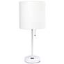 Oslo 19 1/2"H White Outlet Table Desk Lamp with White Shade