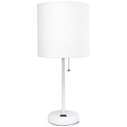 Oslo 19 1/2&quot;H White Outlet Table Desk Lamp with White Shade