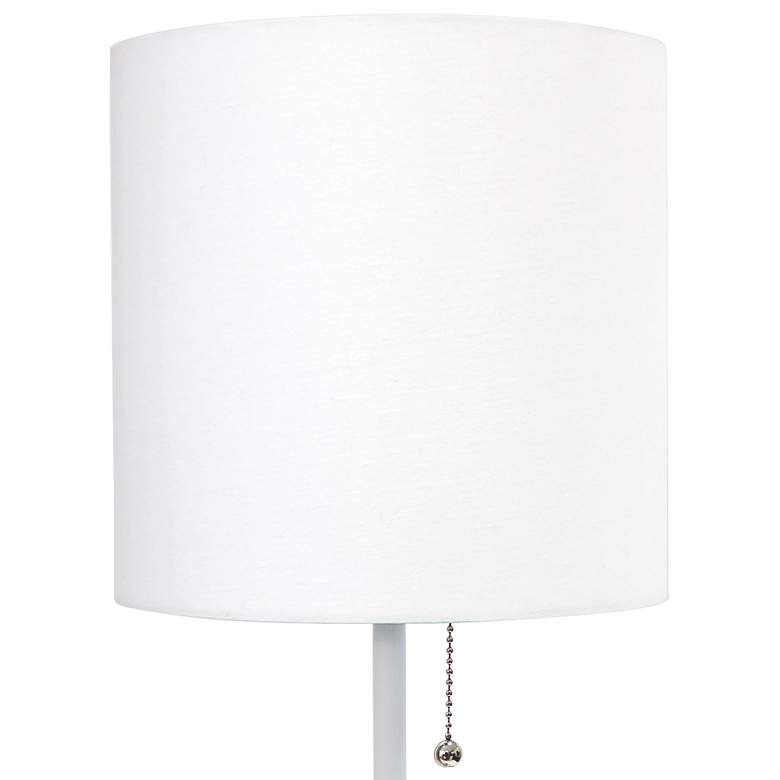 Image 3 Oslo 19 1/2 inchH White Outlet Table Desk Lamp with White Shade more views