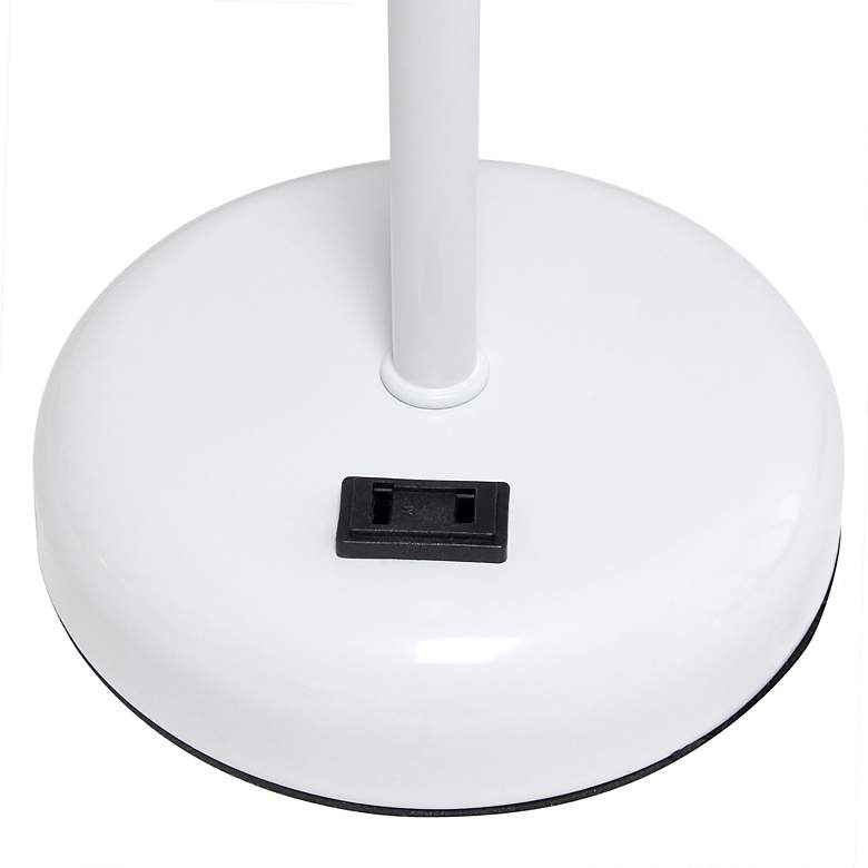 Image 5 Oslo 19 1/2"H White Outlet Table Desk Lamp with White Shade more views