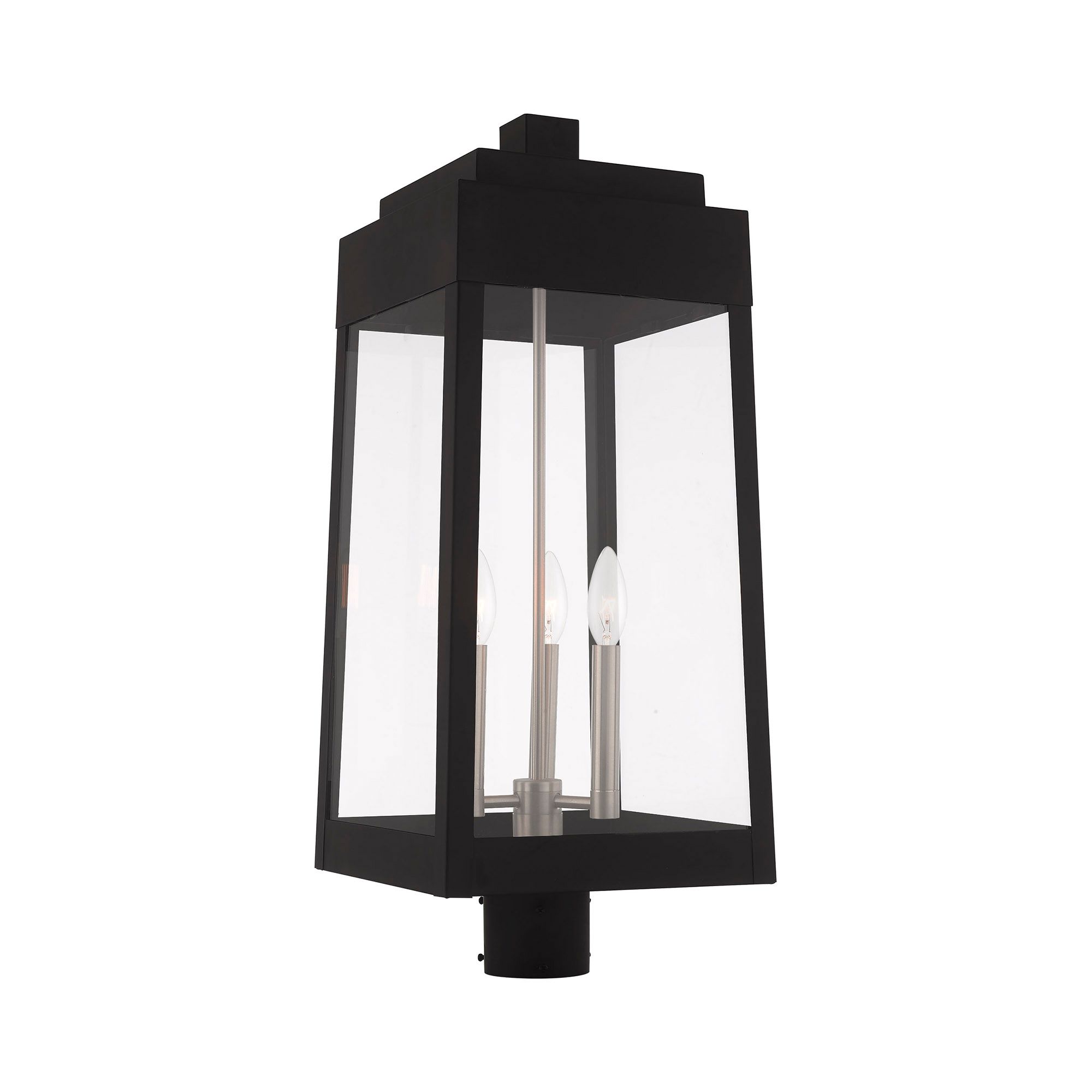 Oslo 24 3/4" High Black 3-Light Outdoor Post Light