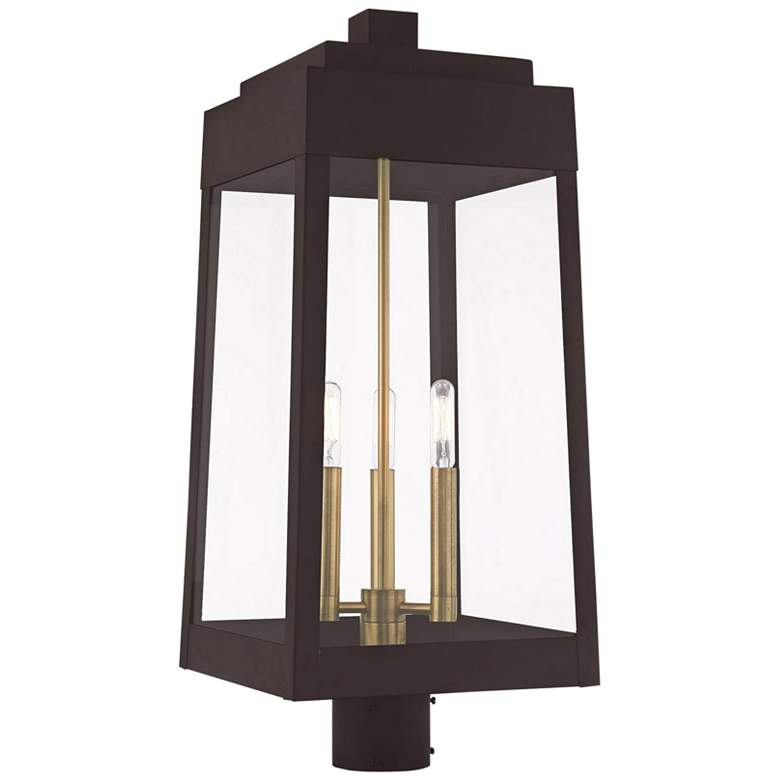 Image 2 Oslo 24 3/4 inch High Bronze Outdoor Lantern Post Light