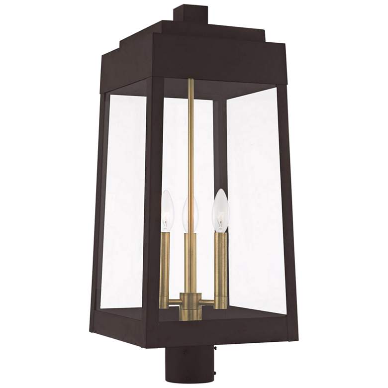 Image 3 Oslo 24 3/4 inch High Bronze Outdoor Lantern Post Light more views