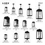 Thumbnail3 of Oslo 3 Light Black Outdoor Pendant Lantern more views