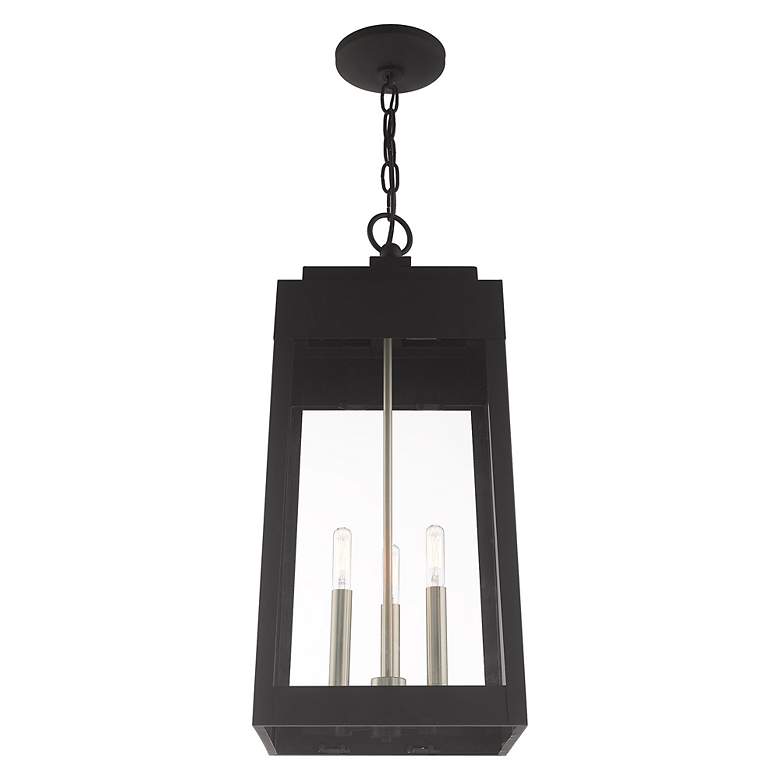Image 6 Oslo 3 Light Black Outdoor Pendant Lantern more views