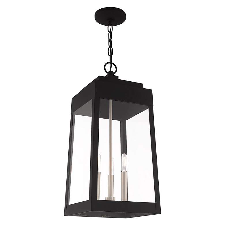 Image 7 Oslo 3 Light Black Outdoor Pendant Lantern more views