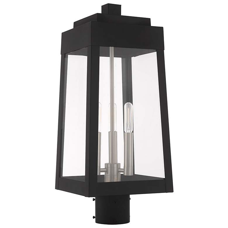 Image 4 Oslo 3 Light Black Outdoor Post Top Lantern more views