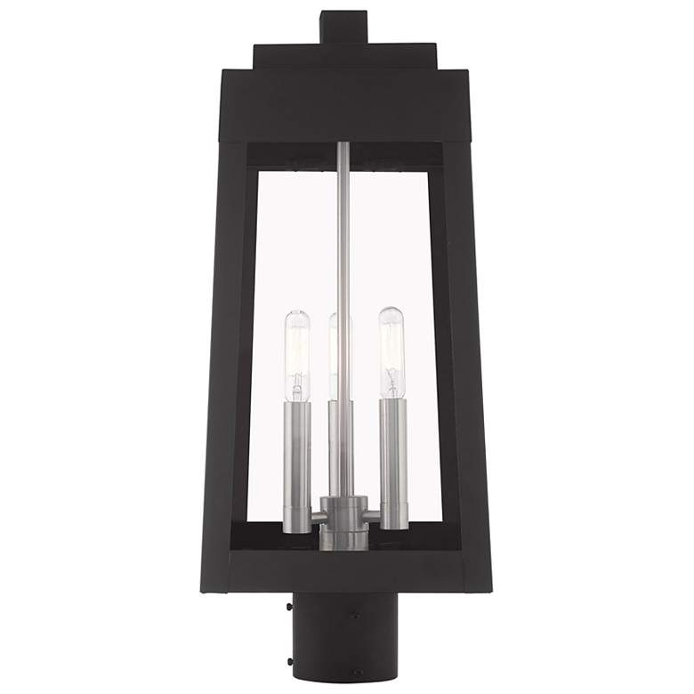 Image 5 Oslo 3 Light Black Outdoor Post Top Lantern more views