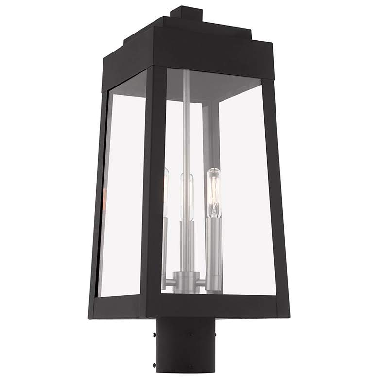 Image 6 Oslo 3 Light Black Outdoor Post Top Lantern more views