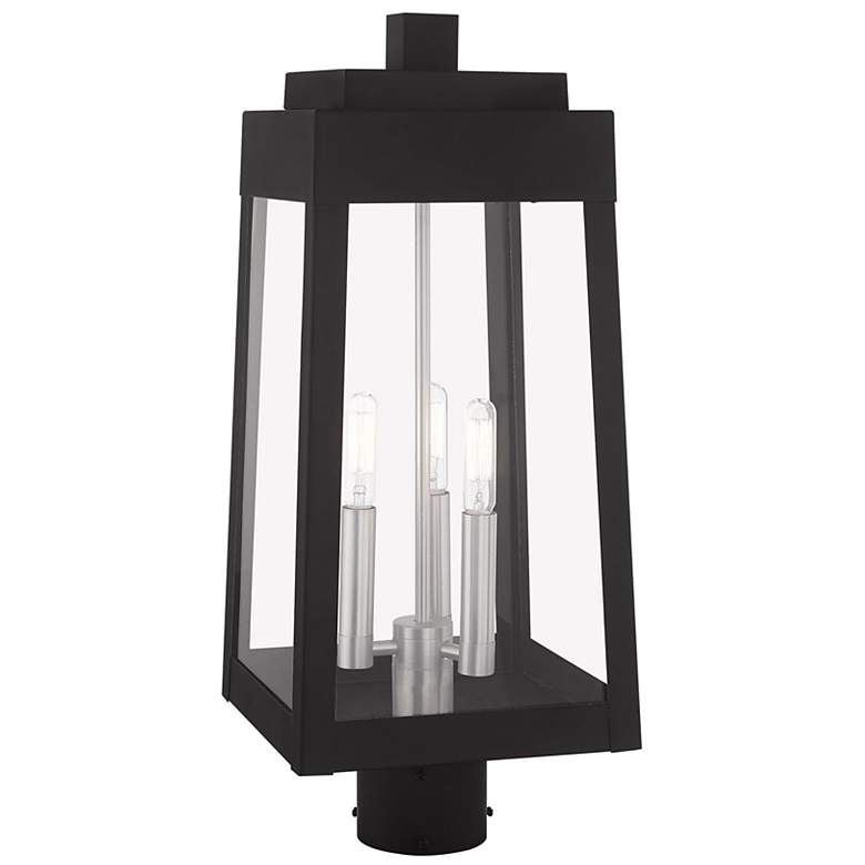 Image 7 Oslo 3 Light Black Outdoor Post Top Lantern more views
