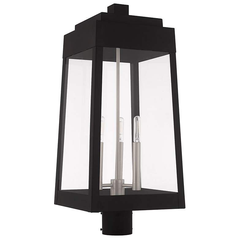 Image 4 Oslo 3 Light Black Outdoor Post Top Lantern more views