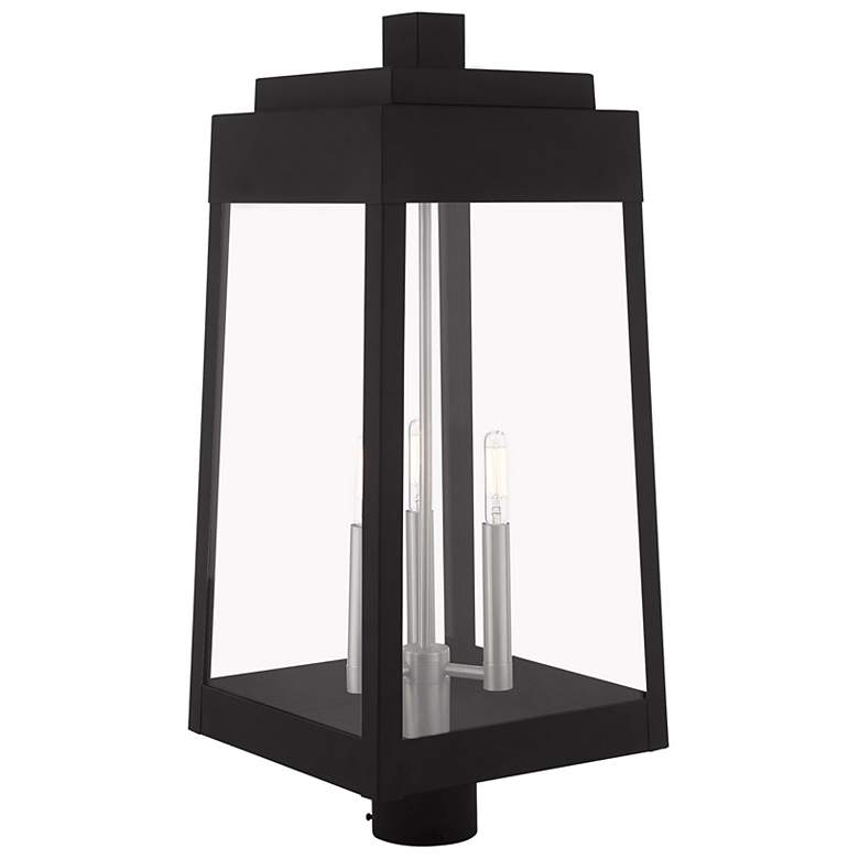 Image 7 Oslo 3 Light Black Outdoor Post Top Lantern more views