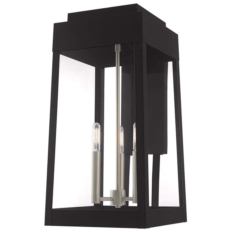Image 1 Oslo 3 Light Black Outdoor Wall Lantern