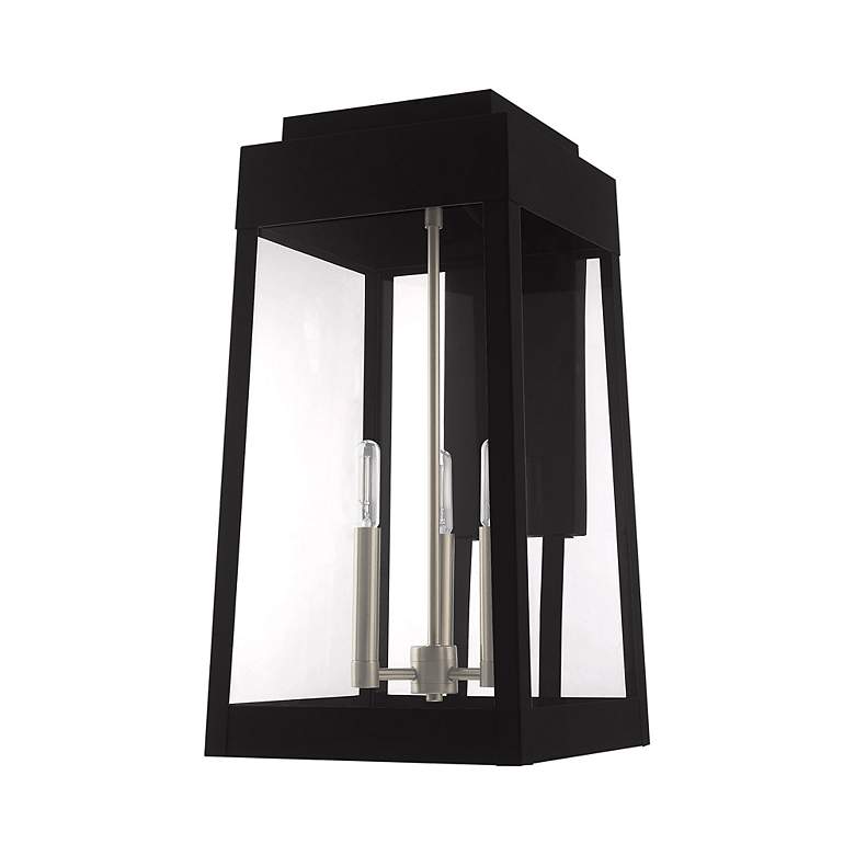 Image 4 Oslo 3 Light Black Outdoor Wall Lantern more views