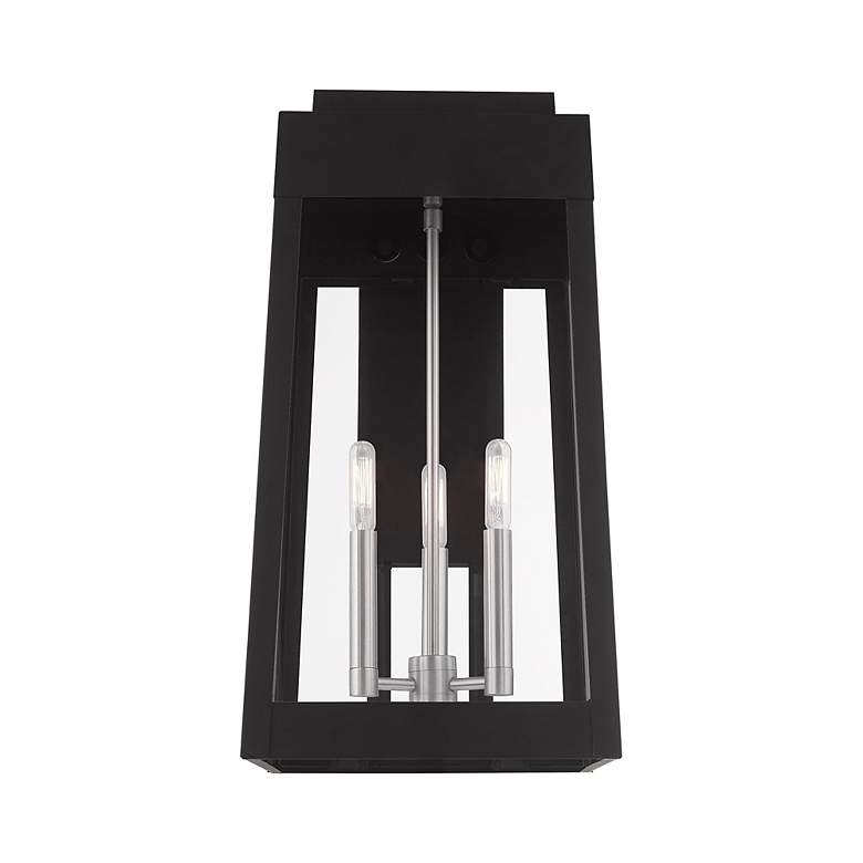 Image 5 Oslo 3 Light Black Outdoor Wall Lantern more views
