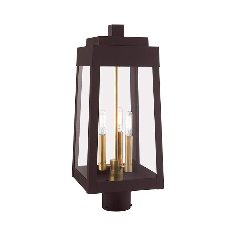 Image 5 Oslo 3 Light Bronze Outdoor Post Top Lantern more views