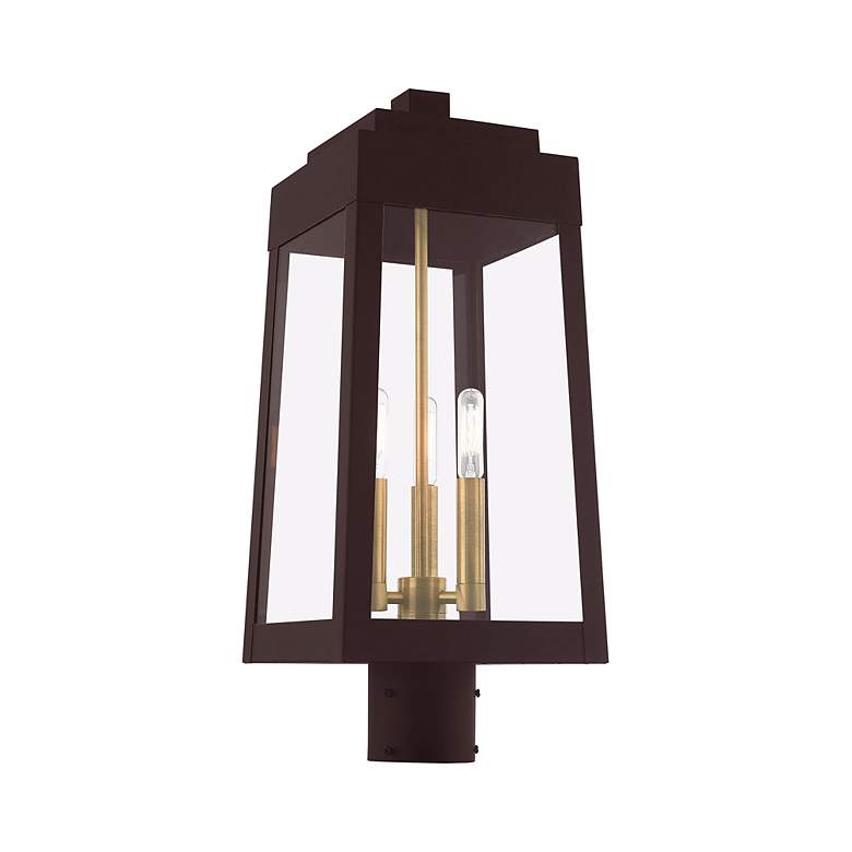 Image 6 Oslo 3 Light Bronze Outdoor Post Top Lantern more views