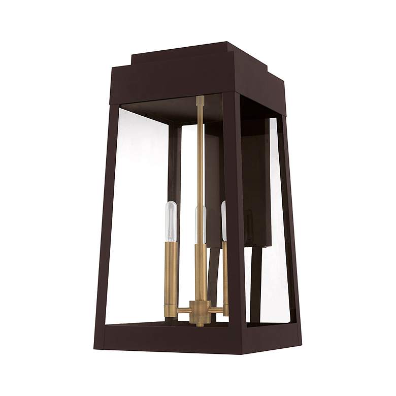 Image 4 Oslo 3 Light Bronze Outdoor Wall Lantern more views