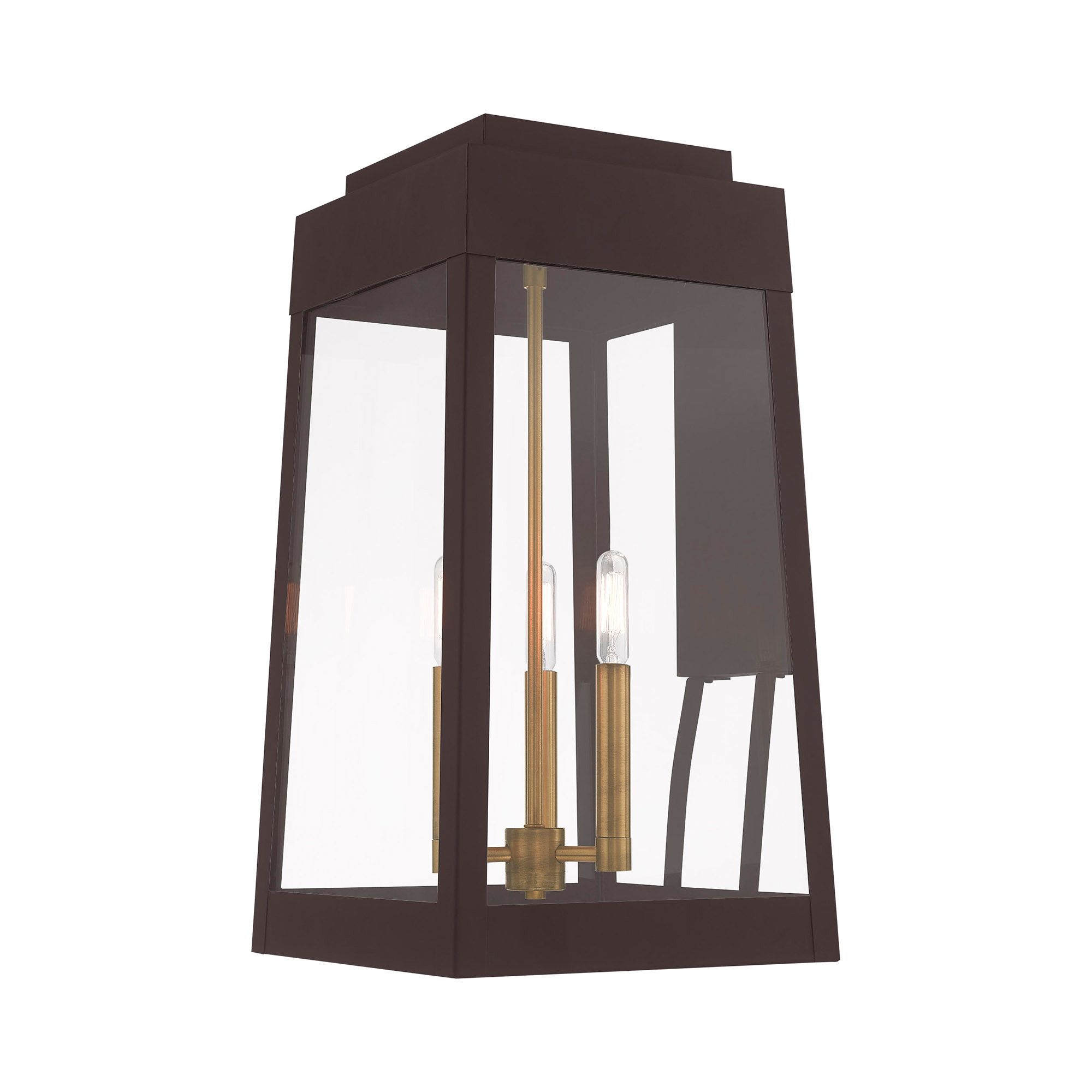 Oslo 3 Light Bronze Outdoor Wall Lantern