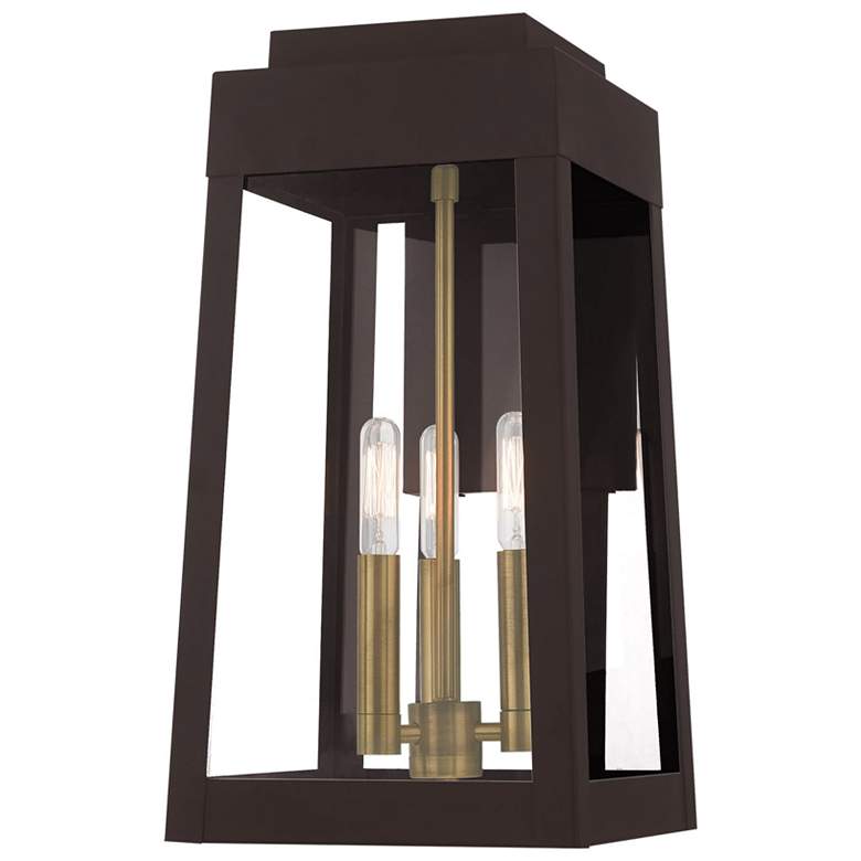 Image 1 Oslo 3 Light Bronze Outdoor Wall Lantern