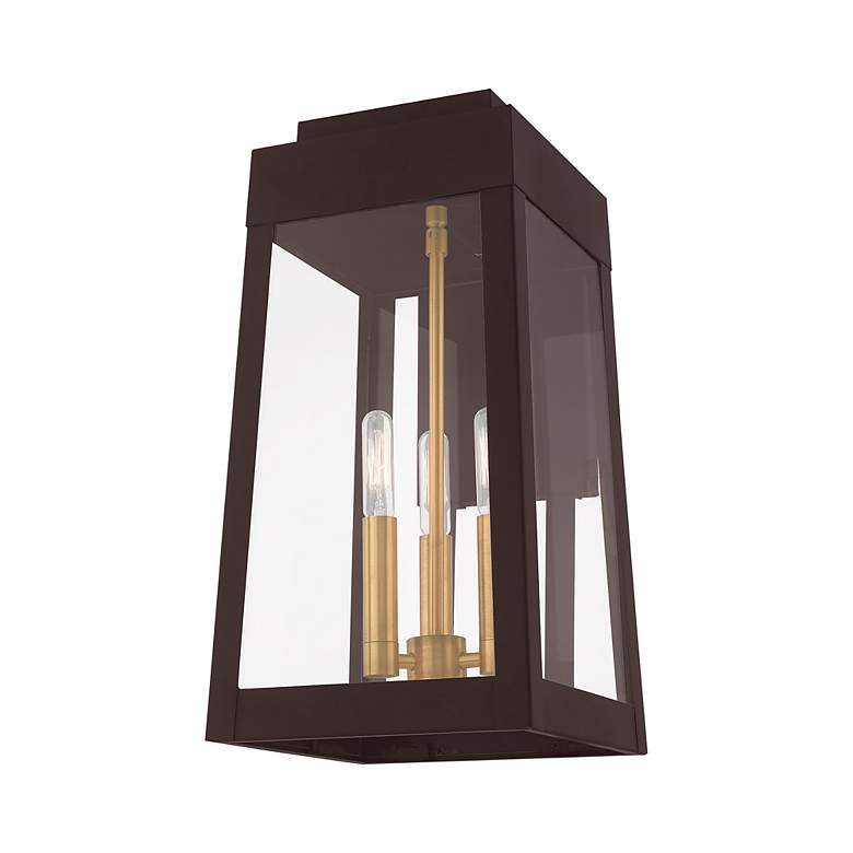 Image 7 Oslo 3 Light Bronze Outdoor Wall Lantern more views