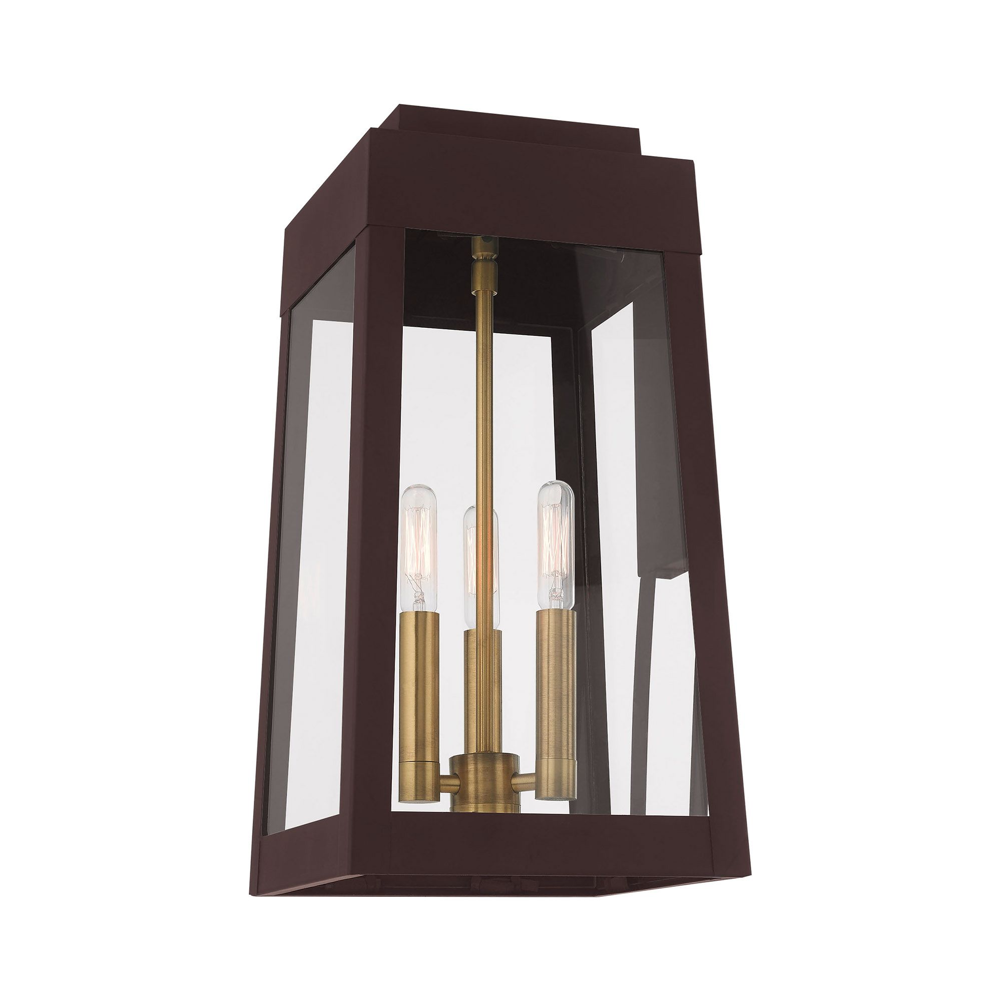 Oslo 3 Light Bronze Outdoor Wall Lantern