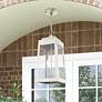 1_Oslo 3 Light Brushed Nickel Outdoor Pendant Lantern