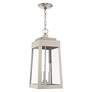 4_Oslo 3 Light Brushed Nickel Outdoor Pendant Lantern more views