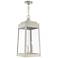Oslo 3 Light Brushed Nickel Outdoor Pendant Lantern