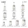 Thumbnail3 of Oslo 3 Light Brushed Nickel Outdoor Pendant Lantern more views