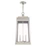 5_Oslo 3 Light Brushed Nickel Outdoor Pendant Lantern more views