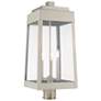 2_Oslo 3 Light Brushed Nickel Outdoor Post Top Lantern