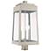Oslo 3 Light Brushed Nickel Outdoor Post Top Lantern