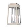 3_Oslo 3 Light Brushed Nickel Outdoor Wall Lantern more views