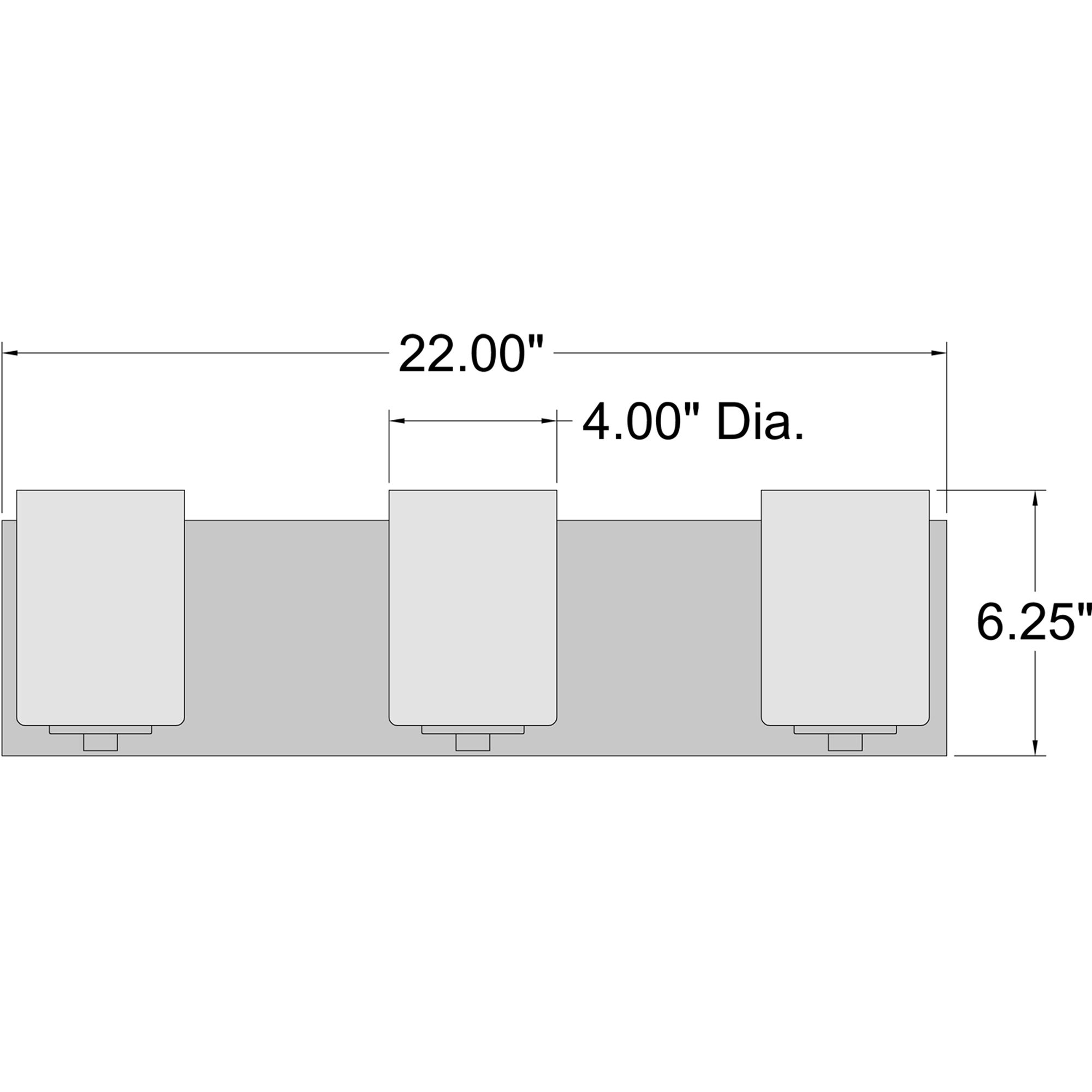 Oslo 3 Light LED Vanity - Matte Black