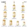 Thumbnail3 of Oslo 3 Light Satin Brass Outdoor Post Top Lantern more views
