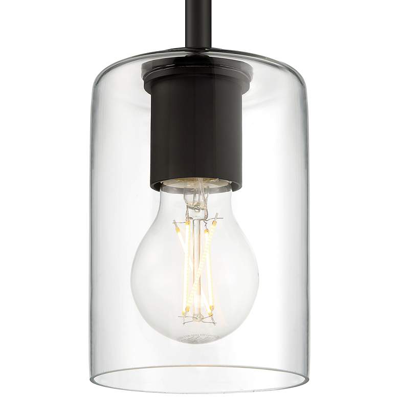 Image 5 Oslo 4" Wide Matte Black LED Mini Pendant more views